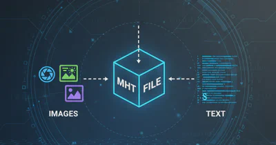 Extracting images and text from an mht file