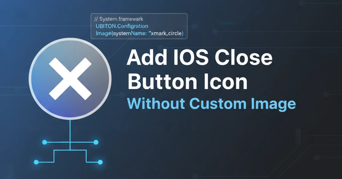 A stylized iOS close button icon, representing simplicity and system integration.