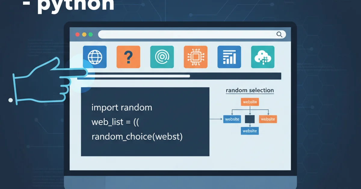 Hero image for How do I go to a random website? - python