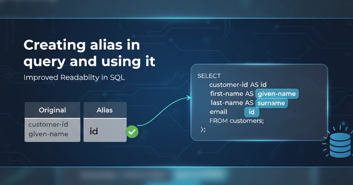 Hero image for Creating alias in query and using it