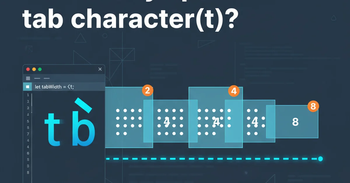 Hero image for How many spaces for tab character(\t)?