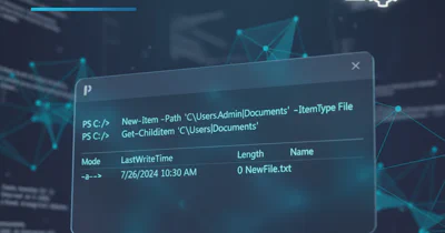 Creating new file through Windows Powershell