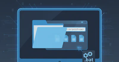 Open a folder with File explorer using .bat