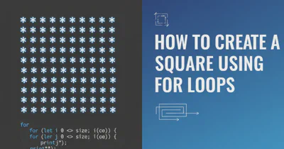 how to create a square using for loops