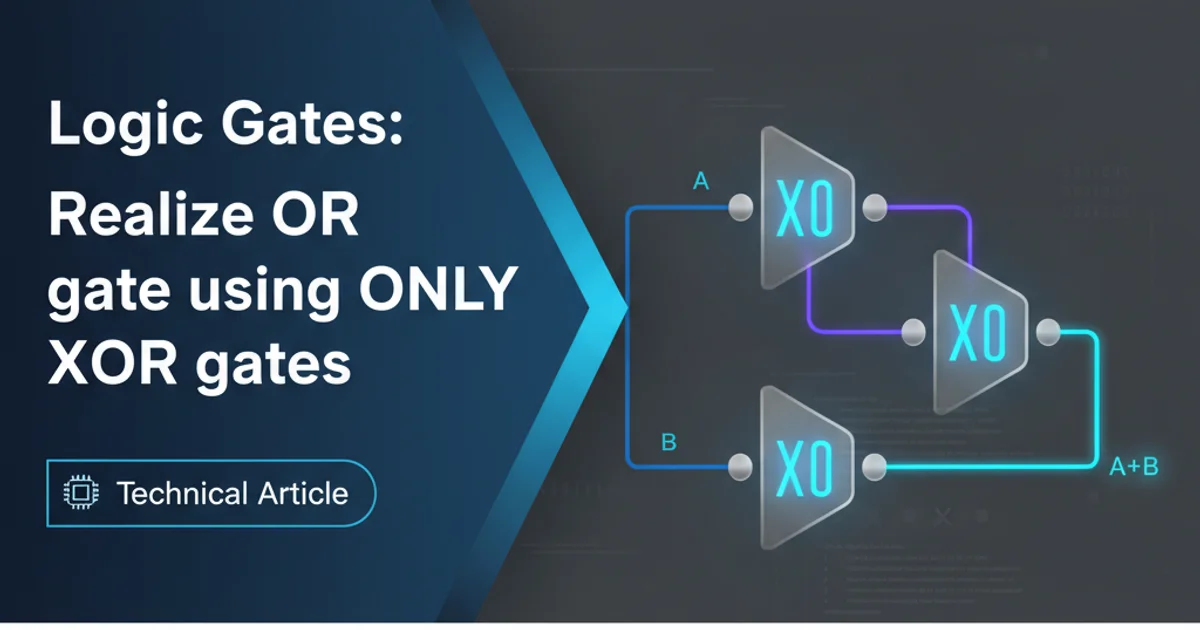 Abstract representation of logic gates and their interconnections, highlighting XOR gates.