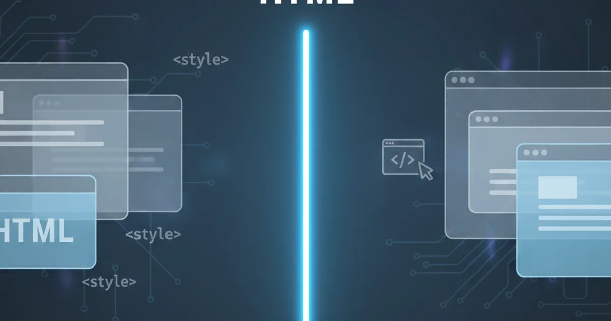 Abstract representation of a vertical line dividing web content