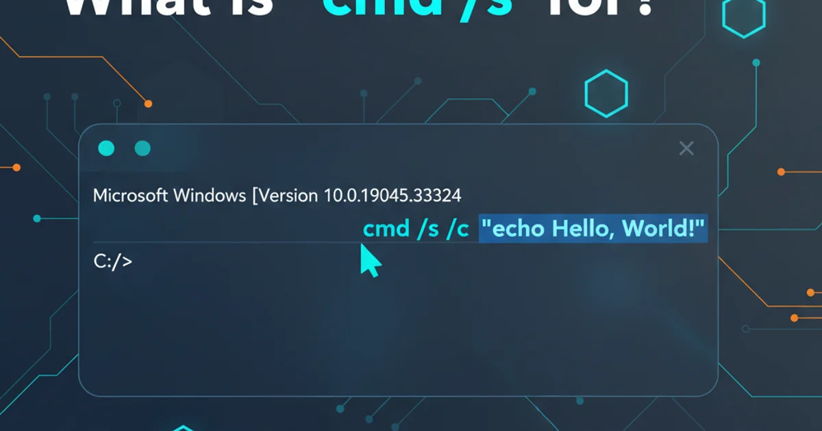A stylized command prompt window with text and a cursor, representing command-line operations.