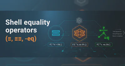 Shell equality operators (=, ==, -eq)