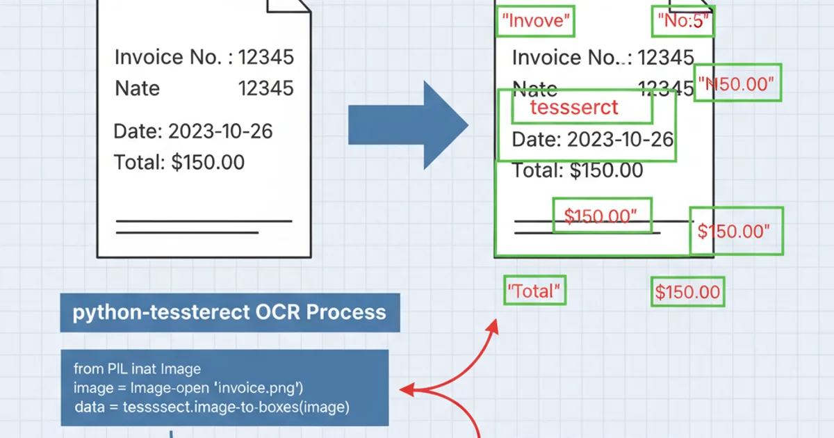 An example image with recognized words highlighted by green bounding boxes and red text labels.