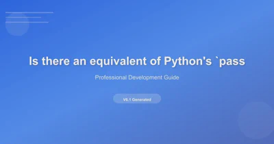 Is there an equivalent of Python's `pass` in c++ std11?