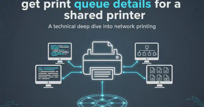 get print queue details for a shared printer