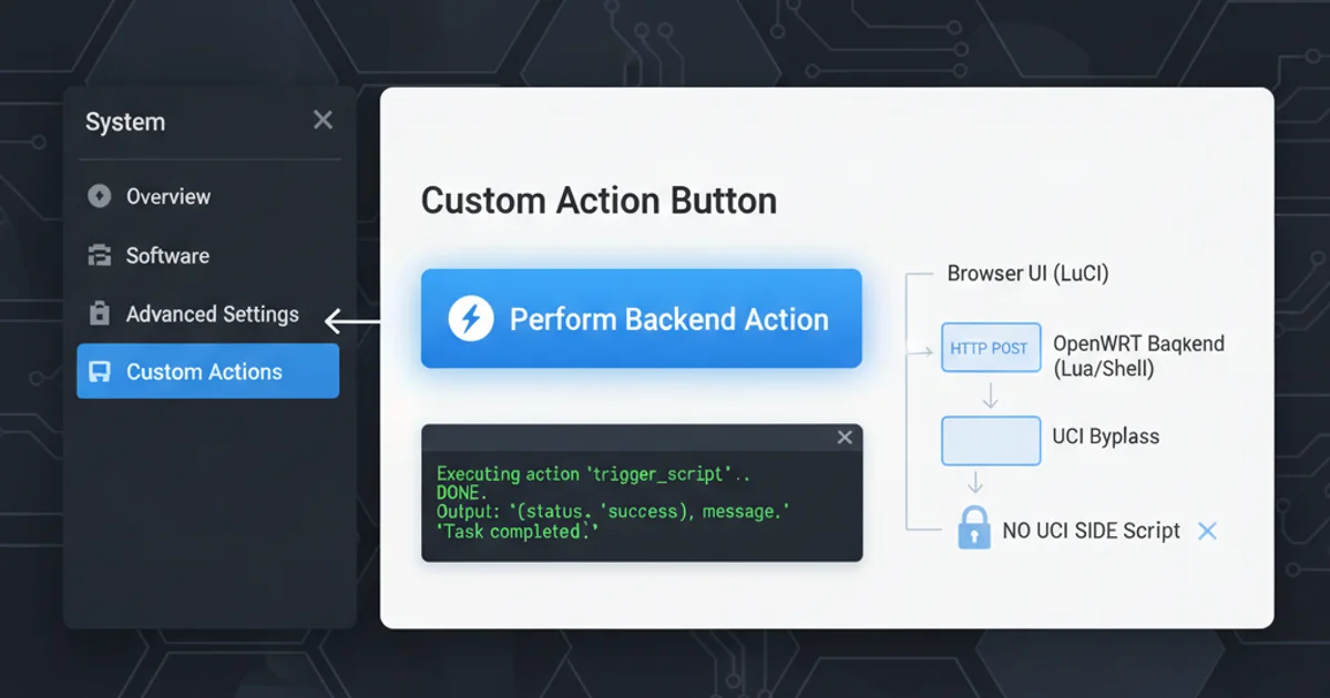 Hero image for How to implement a button with a backend action in OpenWRT LUCI without UCI side effects