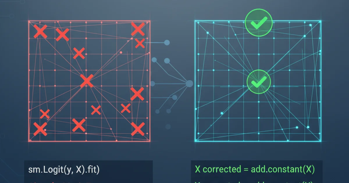 Hero image for logit regression and singular Matrix error in Python