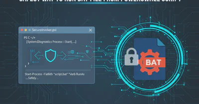 Safest way to run BAT file from Powershell script