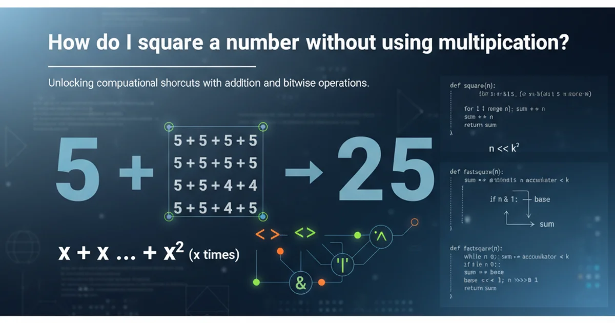 Hero image for How do I square a number without using multiplication?