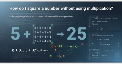 How do I square a number without using multiplication?