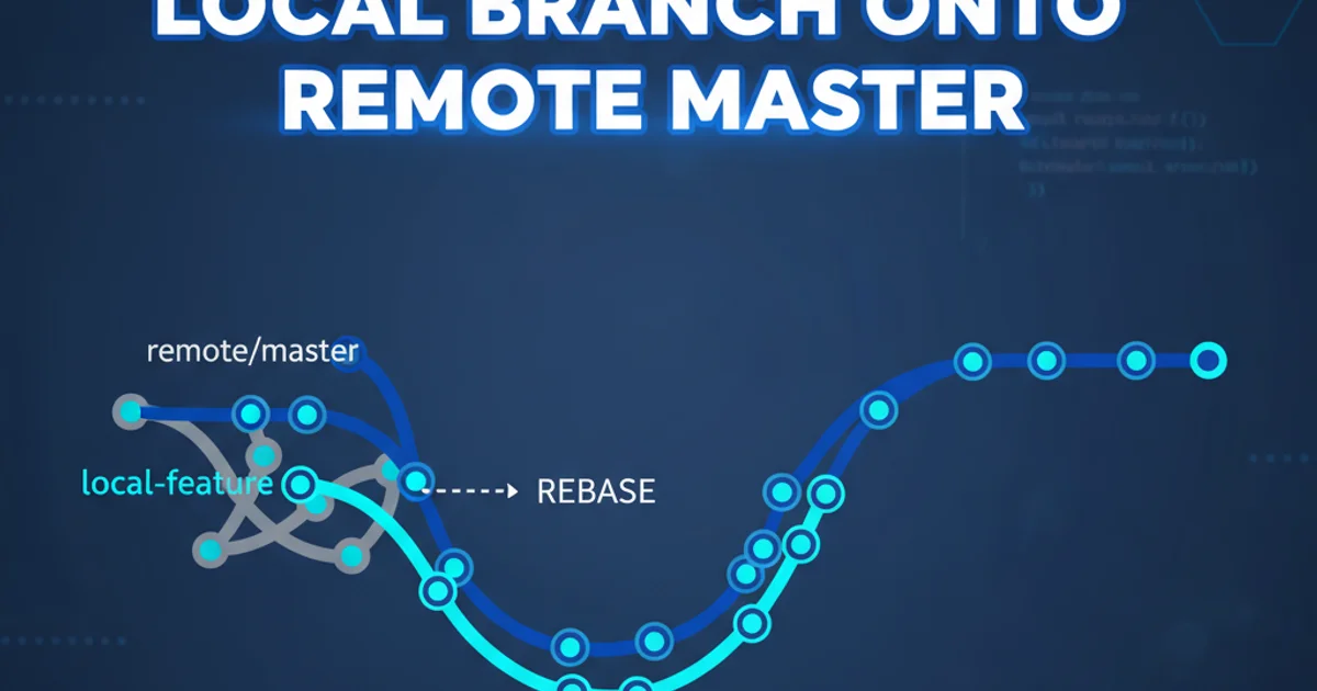 Hero image for How to rebase local branch onto remote master