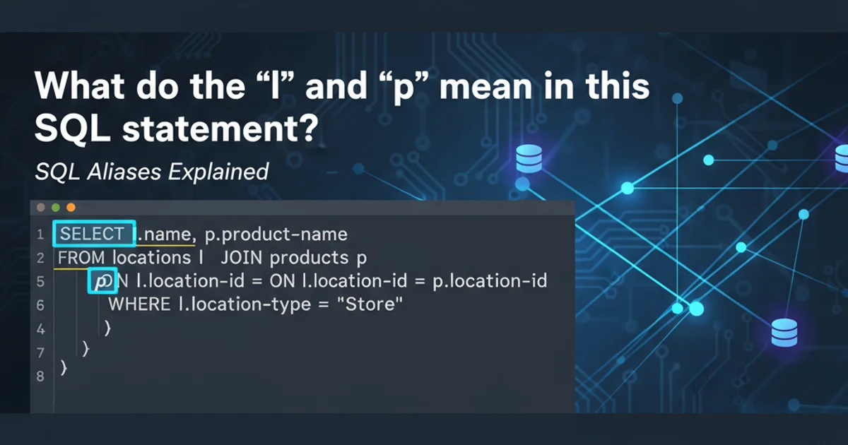 Hero image for What do the “l” and “p” mean in this SQL statement?