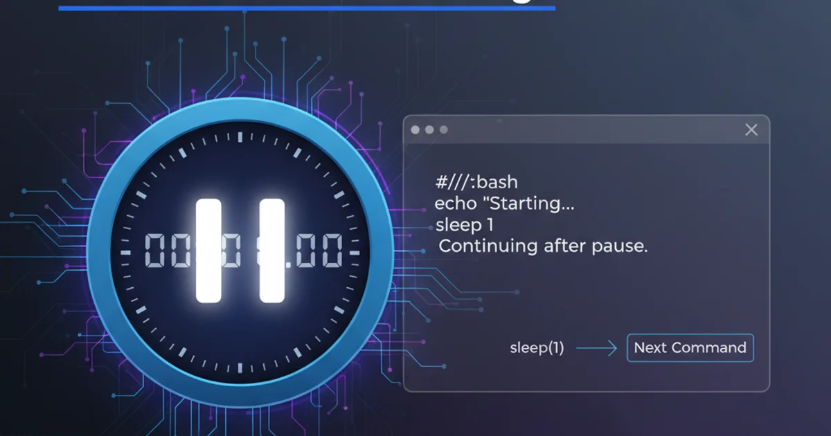 A clock with a pause symbol, representing time delays in scripting.