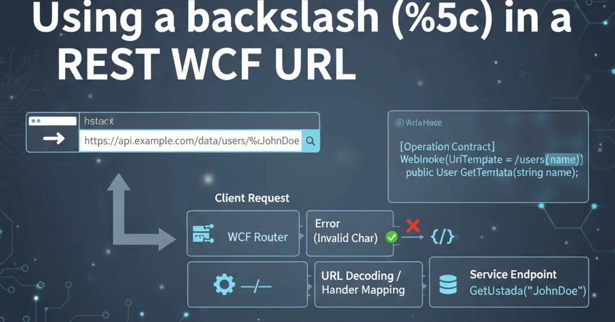 Hero image for Using a backslash (%5c) in a REST WCF URL