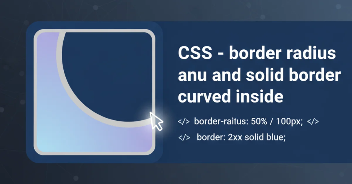 Stylized image showing a square with a solid outer border and a curved inner border effect.