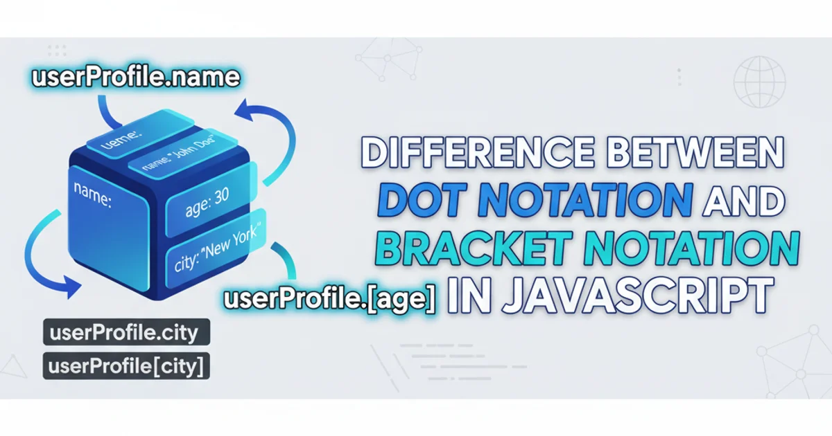 Illustration showing a JavaScript object with properties being accessed by both dot and bracket notation.