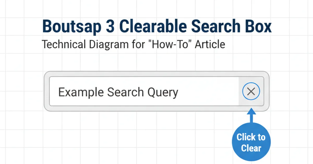 A screenshot of a Bootstrap 3 search box with text entered and a visible 'x' icon on the right, ready to clear the input.