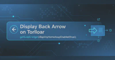 Display Back Arrow on Toolbar