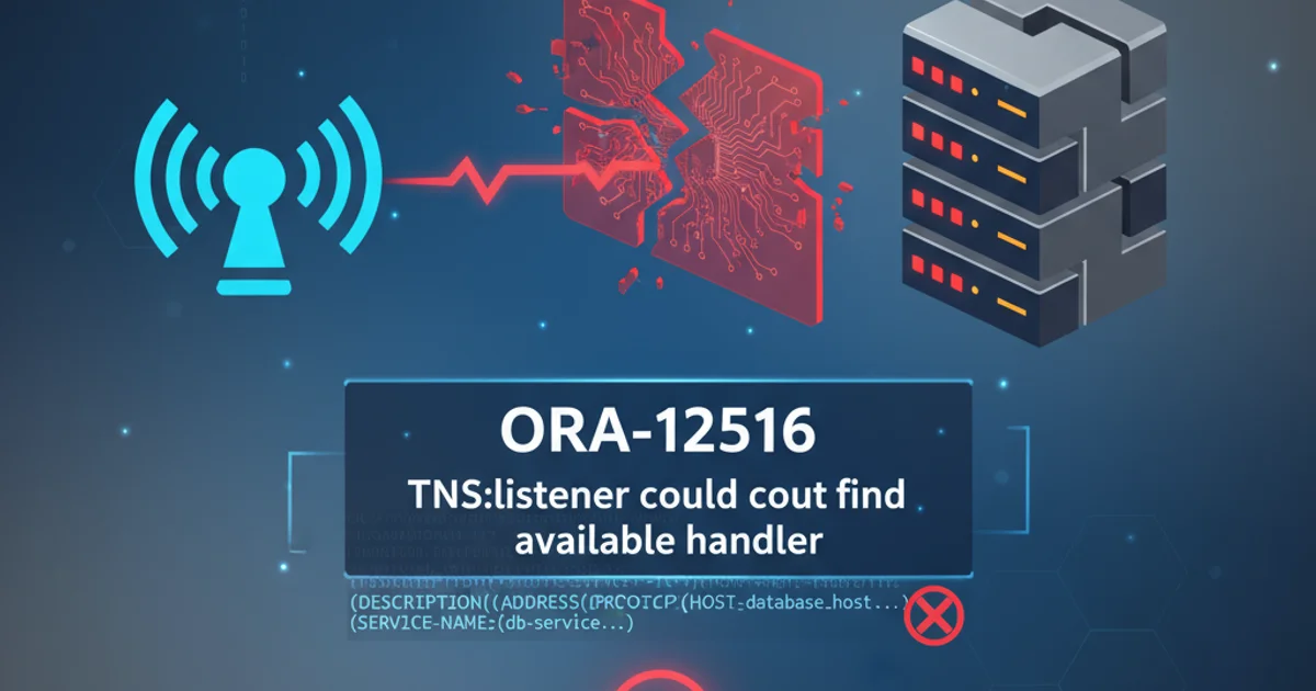 Hero image for ORA-12516, TNS:listener could not find available handler