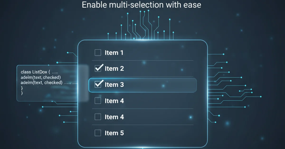 A ListBox control with checkboxes next to each item, demonstrating multi-selection capability.