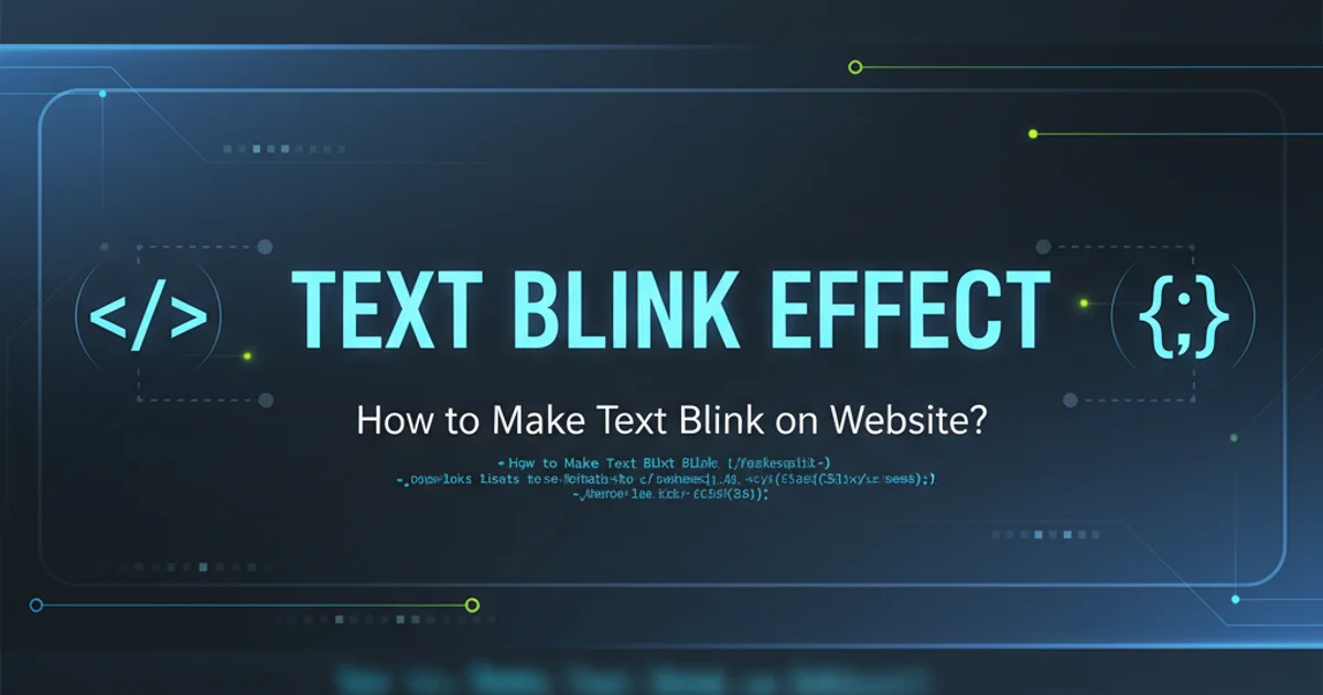 Hero image for How to make text blink on website?