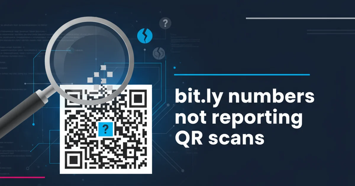 A magnifying glass hovering over a QR code, symbolizing investigation into tracking issues.