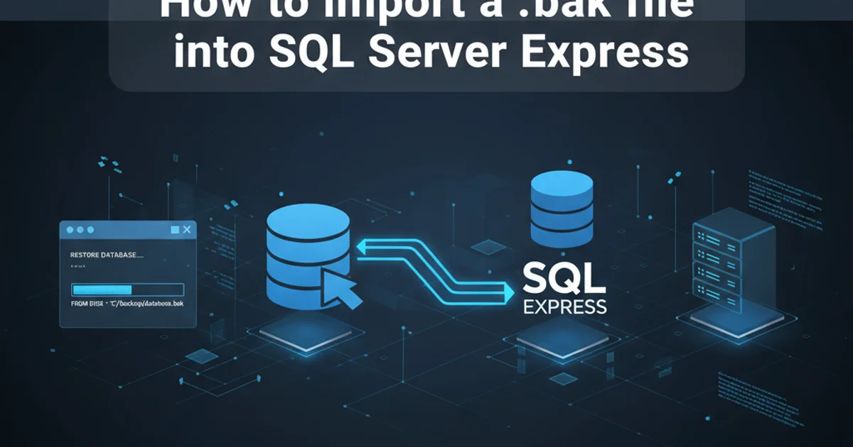 Database backup file being restored into a SQL Server Express instance