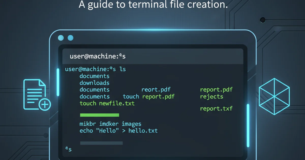 Hero image for What command makes a new file in terminal?