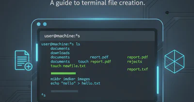 What command makes a new file in terminal?