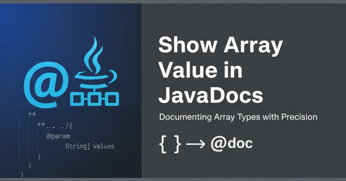 JavaDocs symbol with an array icon, representing documentation of array types