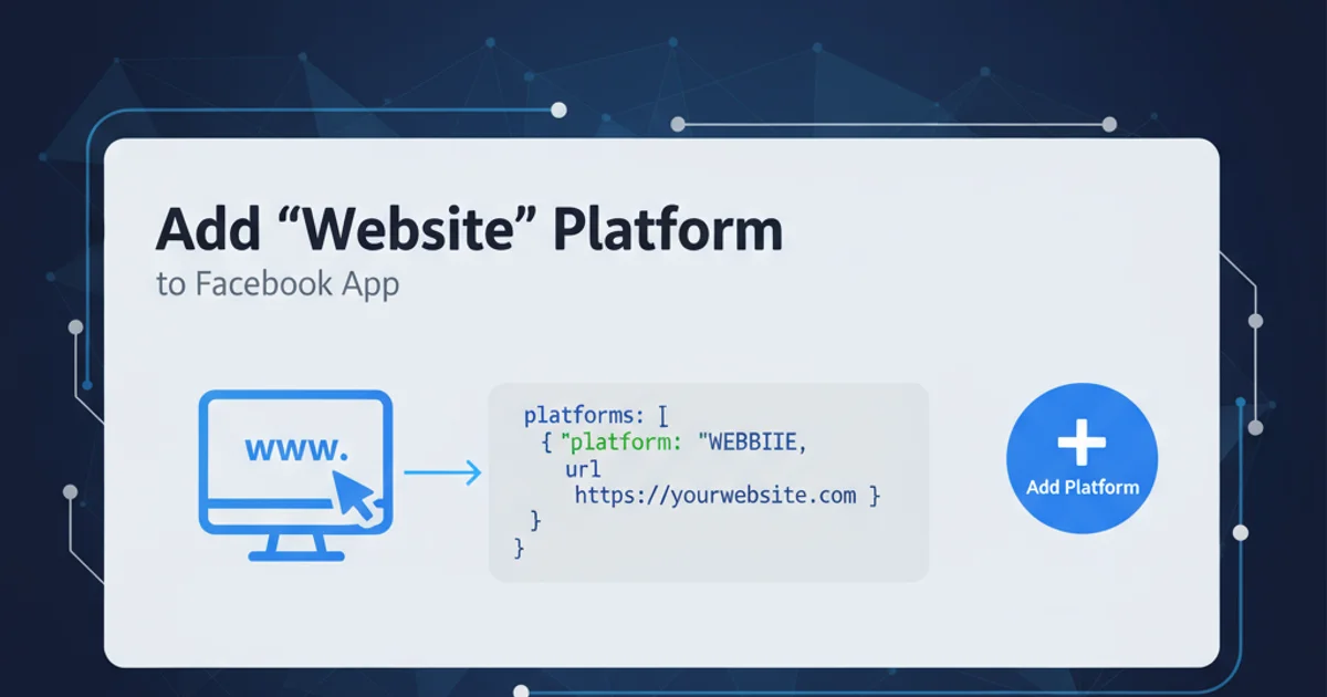 Facebook App settings interface with a website icon