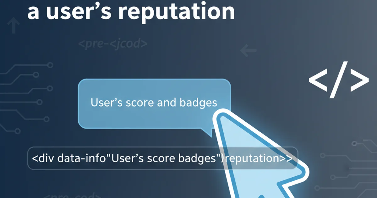 Hero image for Add hover text without javascript like we hover on a user's reputation
