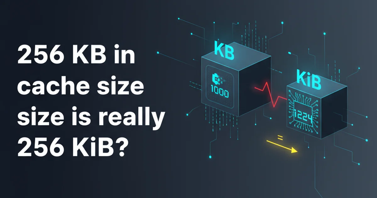 Hero image for 256 KB in cache size is really 256 KiB?