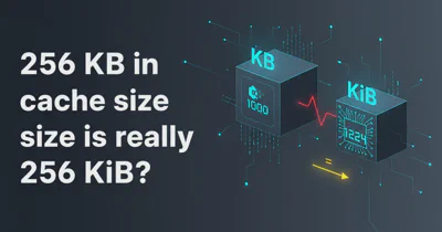 256 KB in cache size is really 256 KiB?