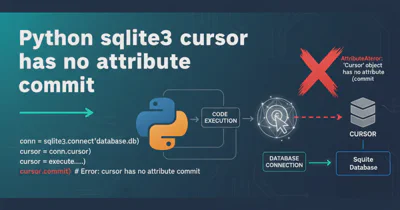 Python sqlite3 cursor has no attribute commit