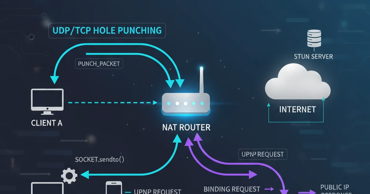 Hero image for UDP/TCP hole punching vs UPnP vs STUN vs?