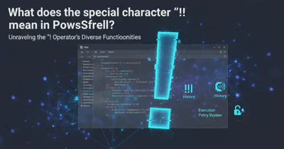 What does the special character "!" mean in PowerShell?