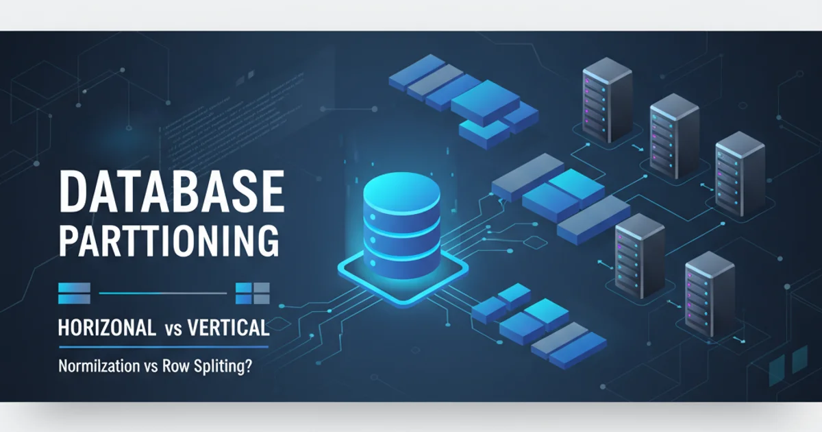 Hero image for Database partitioning - Horizontal vs Vertical - Difference between Normalization and Row Splitting?