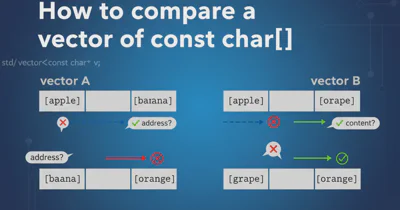 How to compare a vector of const char[]