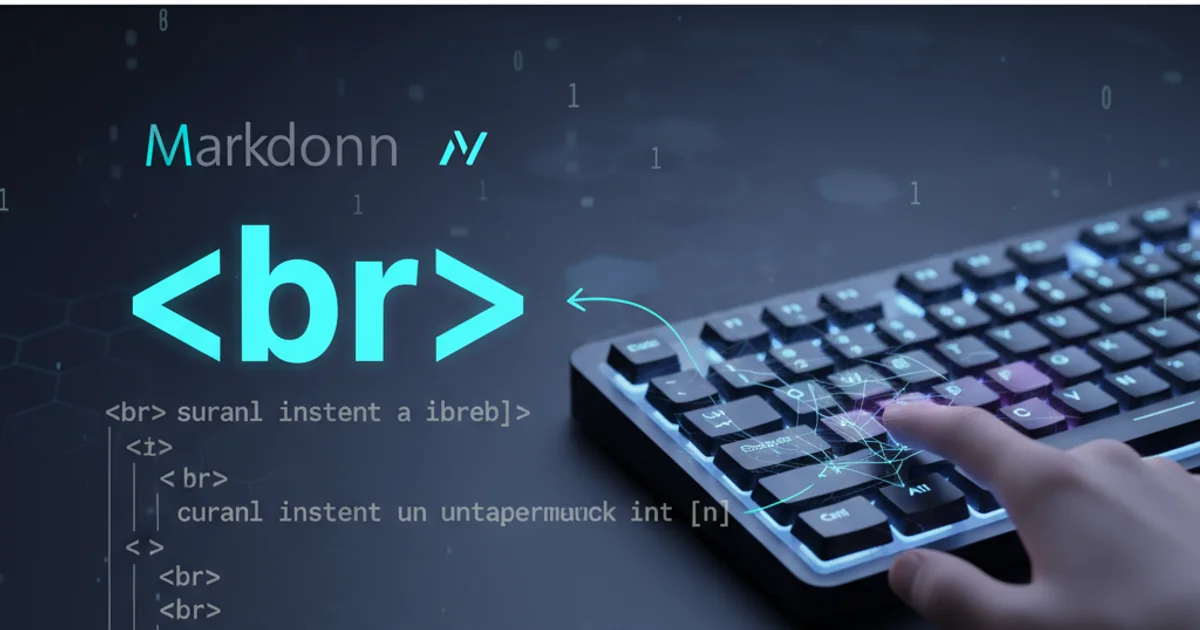 Hero image for How to insert a line break <br> in markdown