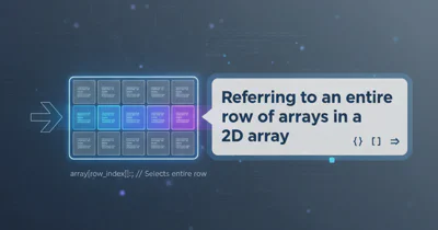 Referring to an entire row of arrays in a 2D array