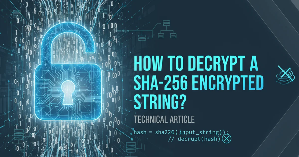 Hero image for How to decrypt a SHA-256 encrypted string?