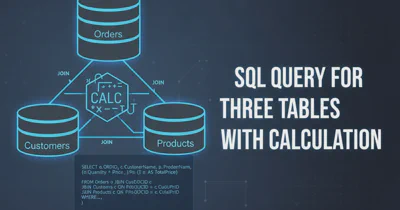 SQL Query for three tables with calculation