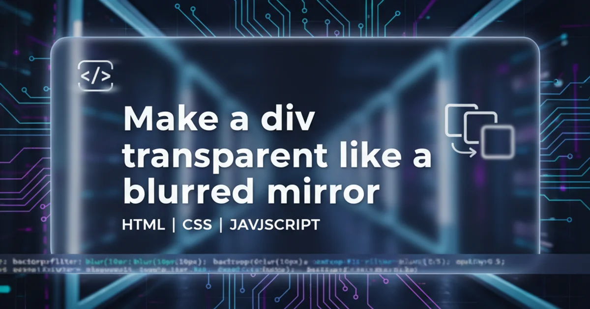 A semi-transparent, blurred glass-like div overlaying a background image, creating a frosted mirror effect.
